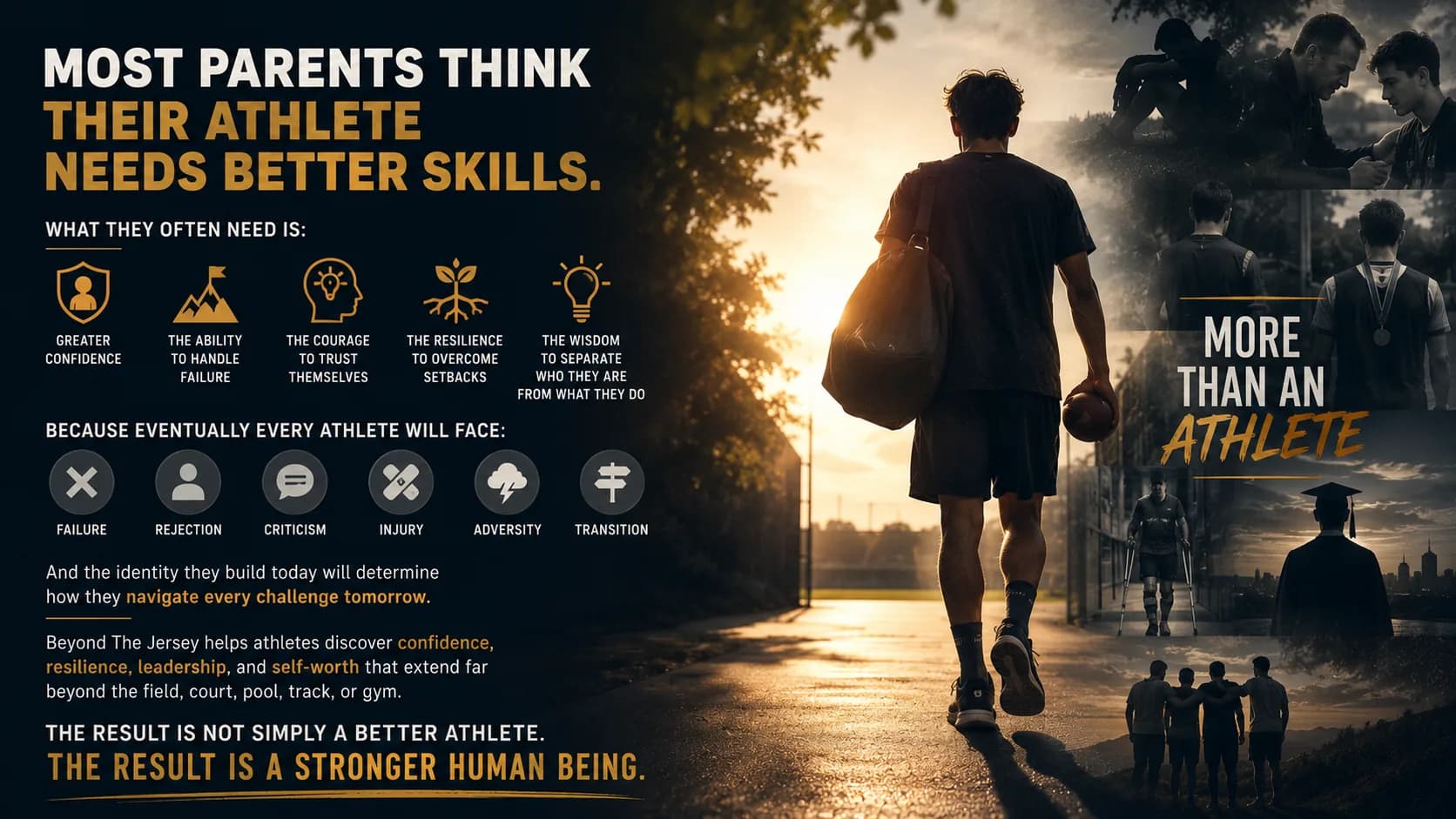 Most parents think their athlete needs better skills — Beyond The Jersey builds a stronger human being
